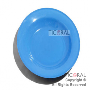 PLATO MELAMINA HS3127-3 AZUL 22.5CM DIAMETRO x 6